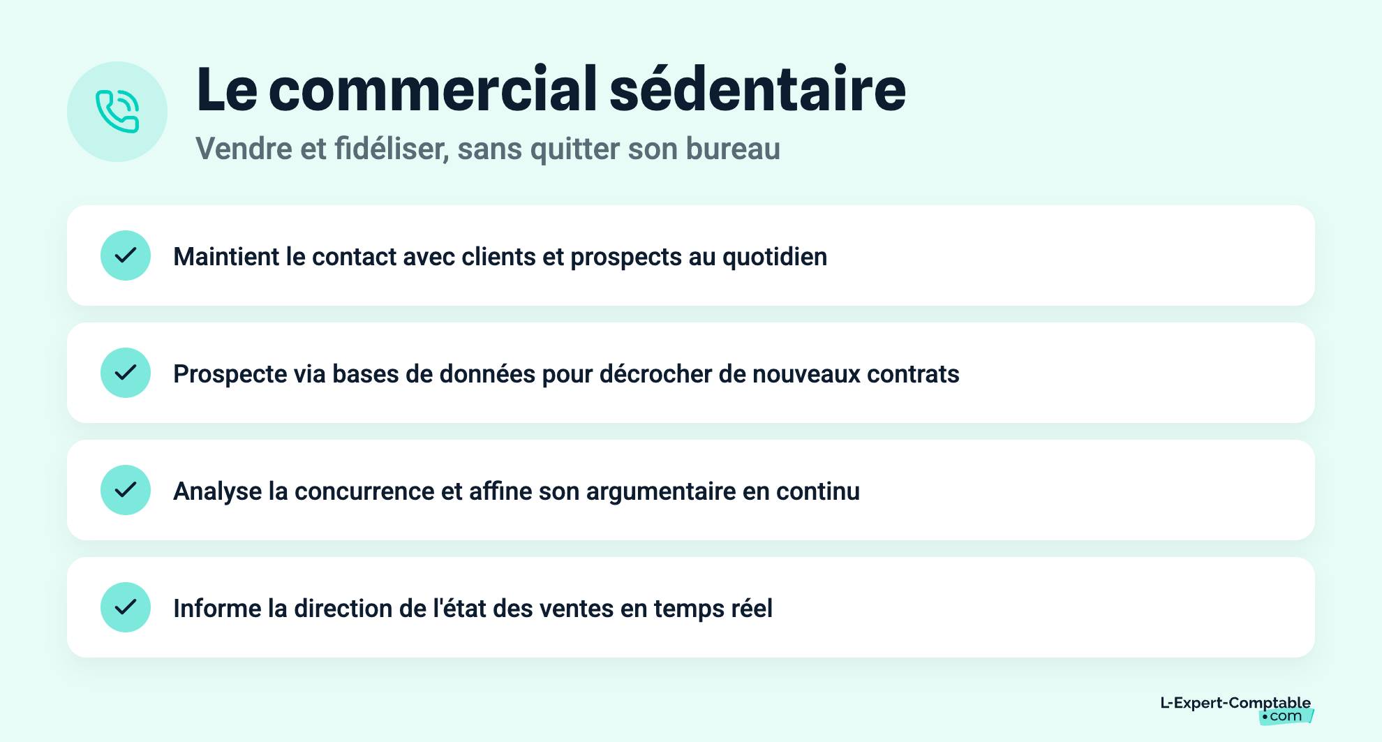 Le commercial sédentaire